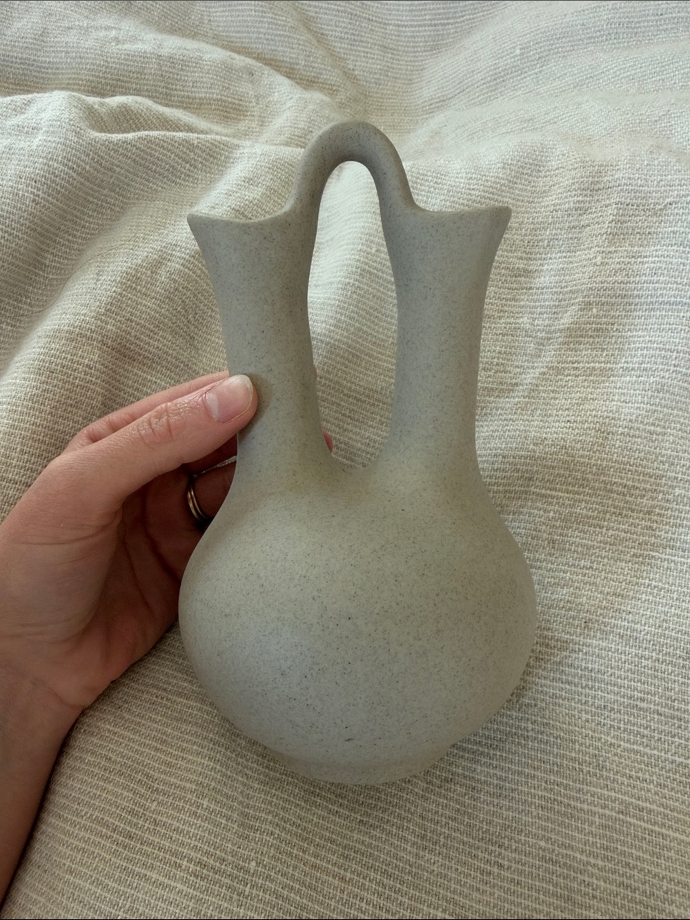 Pigeon Forge Pottery Speckled Beige Wedding Vase